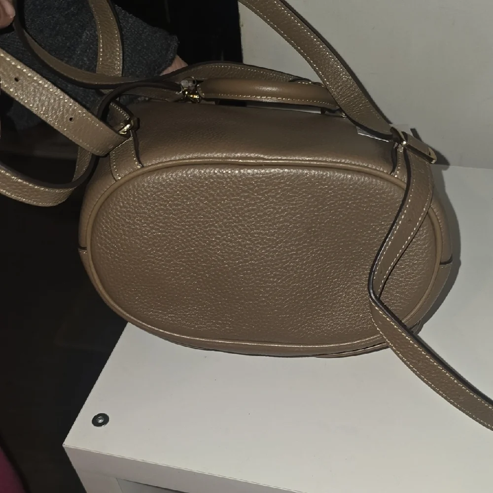 Coach Taupe Leather Backpack - Picture 5 of 6
